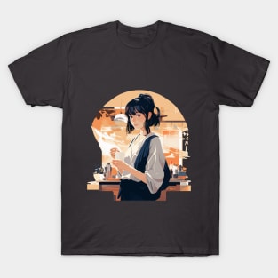 Tea Time Girl T-Shirt T-Shirt